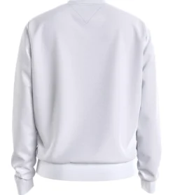 Sweater & Pullover*TOMMY JEANS Damen Rundhals-Pullover Langarm-Shirt Baumwoll-Shirt Sweat-Pullover DW0DW15648 YBR Weiß