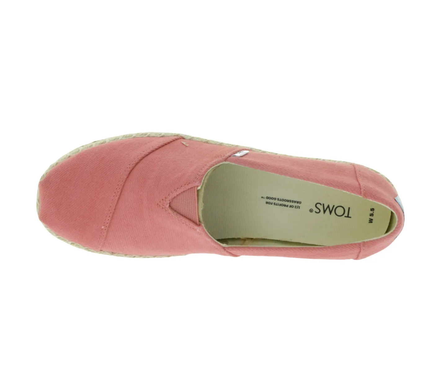 Ballerinas & Slipper*TOMS Alpargata nachhaltige Damen Espadrilles Halb-Schuhe mit Ortholite 30615626 Altrosa