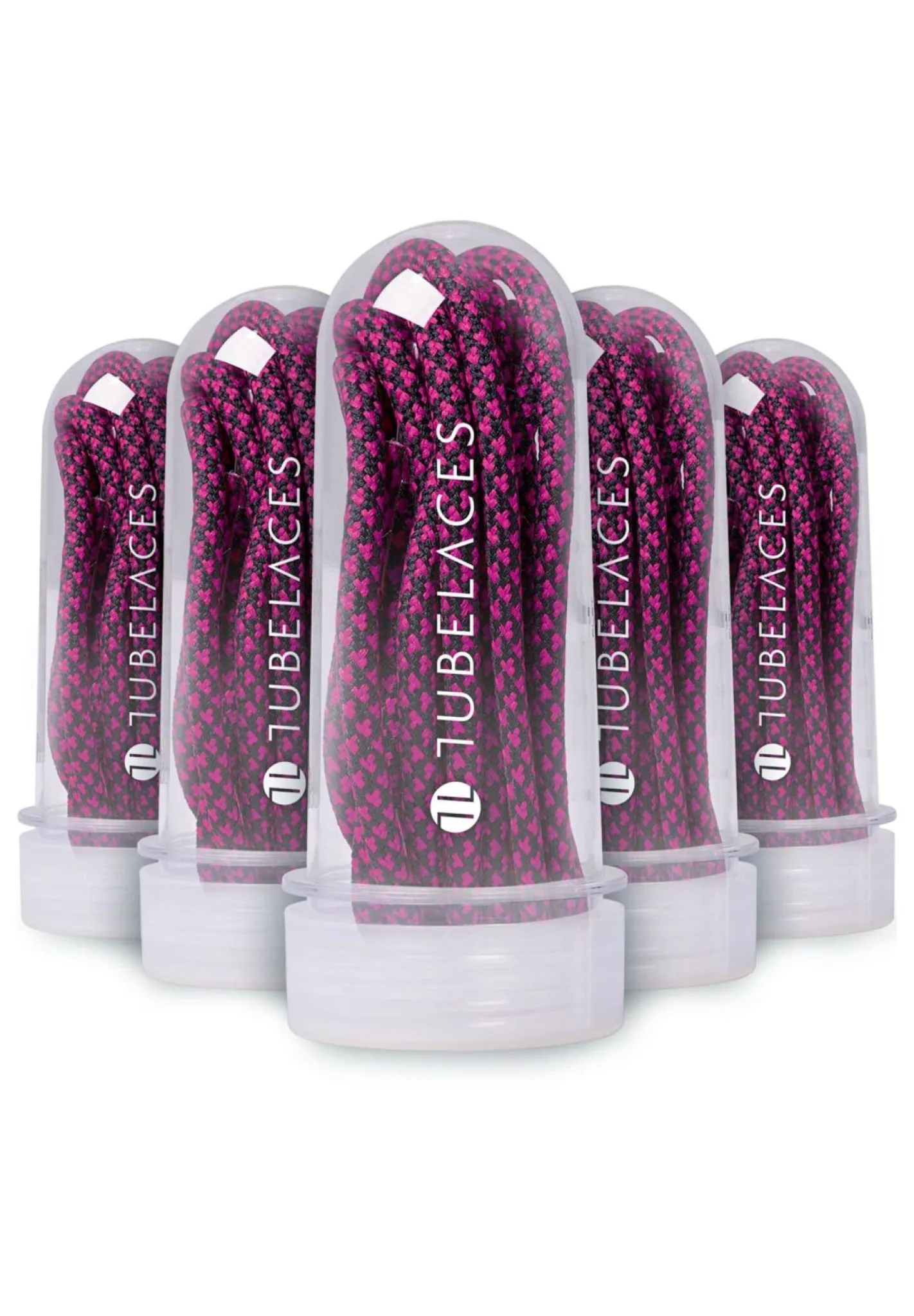 Schuhzubehör & Schuhpflege*TubeLaces White Flat Schnürsenkel schwarz/neonpink