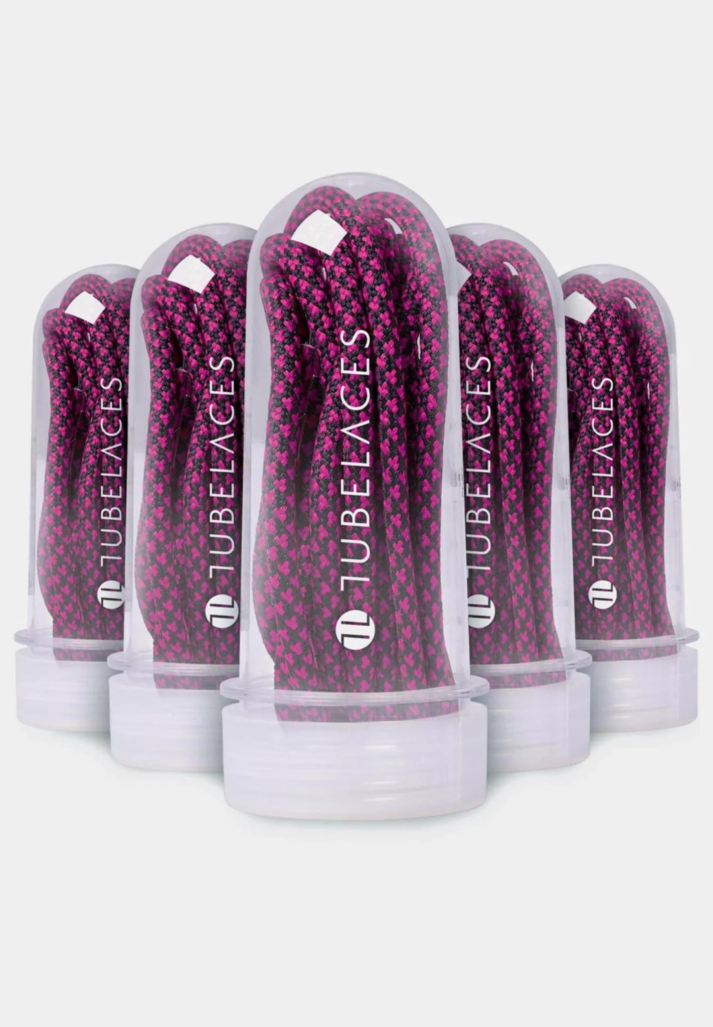 Schuhzubehör & Schuhpflege*TubeLaces White Flat Schnürsenkel schwarz/neonpink