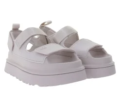 Zehentrenner & Sandalen*UGG Australia Goldenglow Damen Plateau-Sandale Sandalette mit Klettverschluss 1152685-BYF Flieder