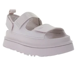 Zehentrenner & Sandalen*UGG Australia Goldenglow Damen Plateau-Sandale Sandalette mit Klettverschluss 1152685-BYF Flieder