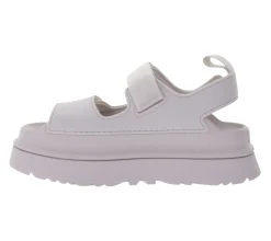 Zehentrenner & Sandalen*UGG Australia Goldenglow Damen Plateau-Sandale Sandalette mit Klettverschluss 1152685-BYF Flieder