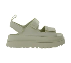 Zehentrenner & Sandalen*UGG Australia Goldenglow Damen Plateau-Sandale Sandalette mit Klettverschluss 1152685-SSAL Beige