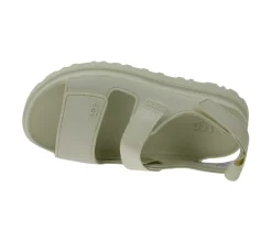 Zehentrenner & Sandalen*UGG Australia Goldenglow Damen Plateau-Sandale Sandalette mit Klettverschluss 1152685-SSAL Beige