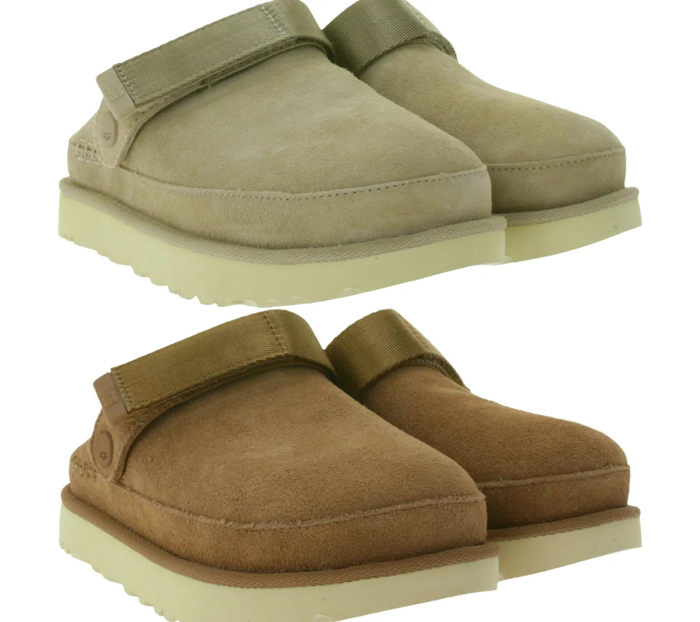 Pantoffeln & Hausschuhe*UGG Australia Goldenstar Damen nachhaltige Echtleder-Schuhe Retro-Plateausohle Hausschuhe Schlupf-Schuhe 1138252 in Beige oder Braun