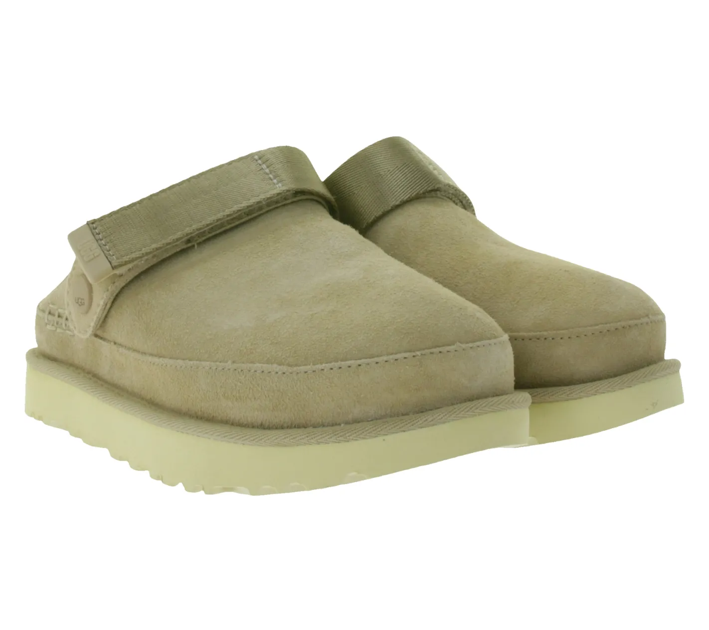 Pantoffeln & Hausschuhe*UGG Australia Goldenstar Damen nachhaltige Echtleder-Schuhe Retro-Plateausohle Hausschuhe Schlupf-Schuhe 1138252 in Beige oder Braun