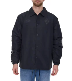 Sportoberbekleidung|Jacken & Mäntel*umbro Bundesliga Jacke Herren Übergangs-Jacke Alltags-Jacke mit Kent-Kragen SV Werder Bremen oder FC Schalke 04 Schwarz