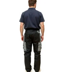 Jeans & Hosen*Uncle Sam Herren Arbeits-Hose mit praktischen Beintaschen Arbeitskleidung Schutz-Kleidung 20421 1062 Schwarz
