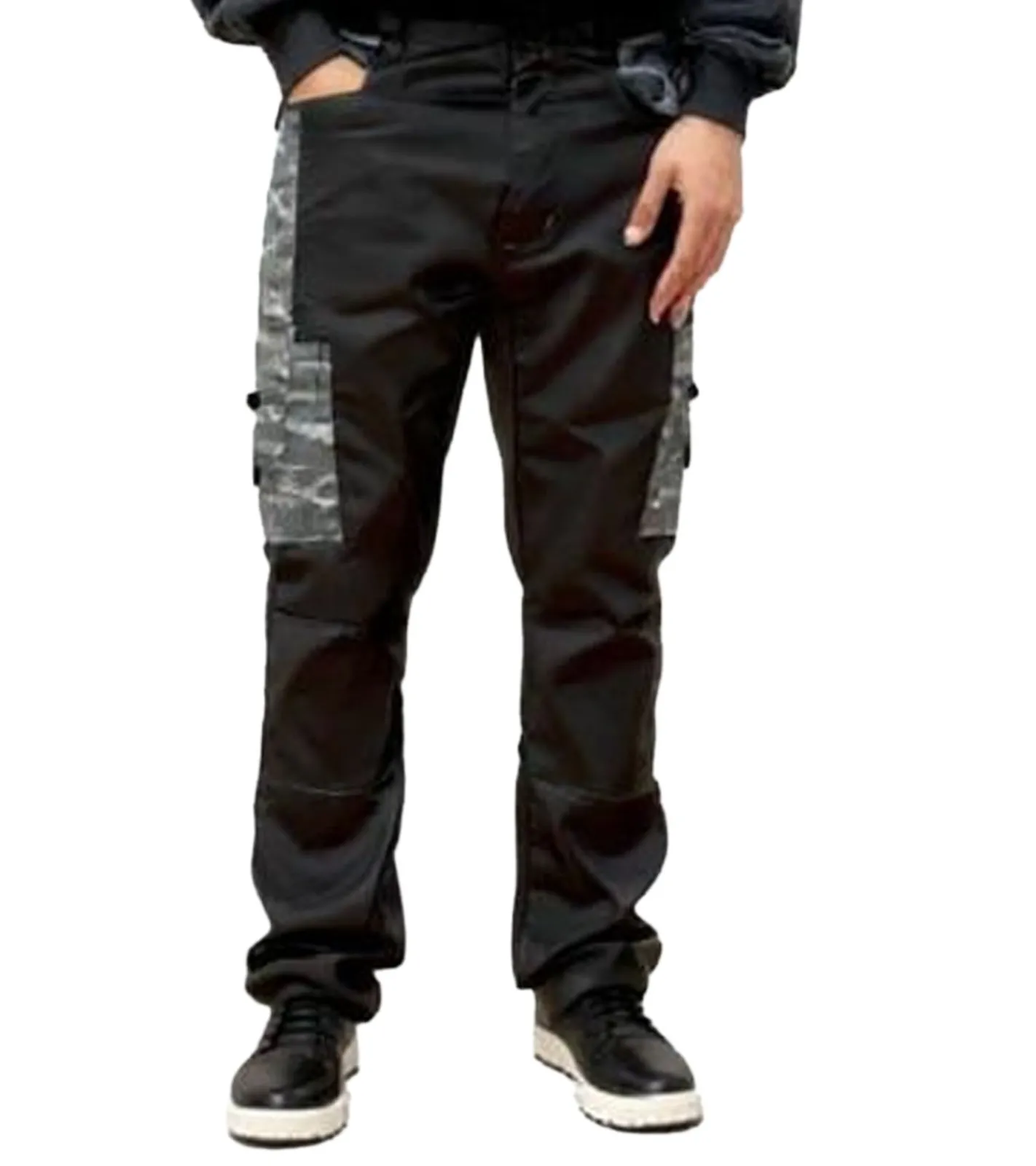 Jeans & Hosen*Uncle Sam Herren Arbeits-Hose mit praktischen Beintaschen Arbeitskleidung Schutz-Kleidung 20421 1062 Schwarz