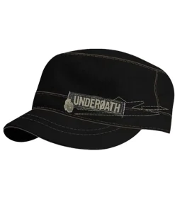Caps & Mützen*BioworldMerch Underoath Metalcore-Band Baumwoll-Cap im millitärischen Schnitt mit leicht gebogenem Schirm Schwarz