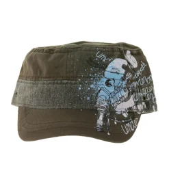 Caps & Mützen*BioworldMerch Underoath Unisex Metalcore-Band Baumwoll-Cap im millitärischen Schnitt mit leicht gebogenen Schnitt FC107551UND Braun