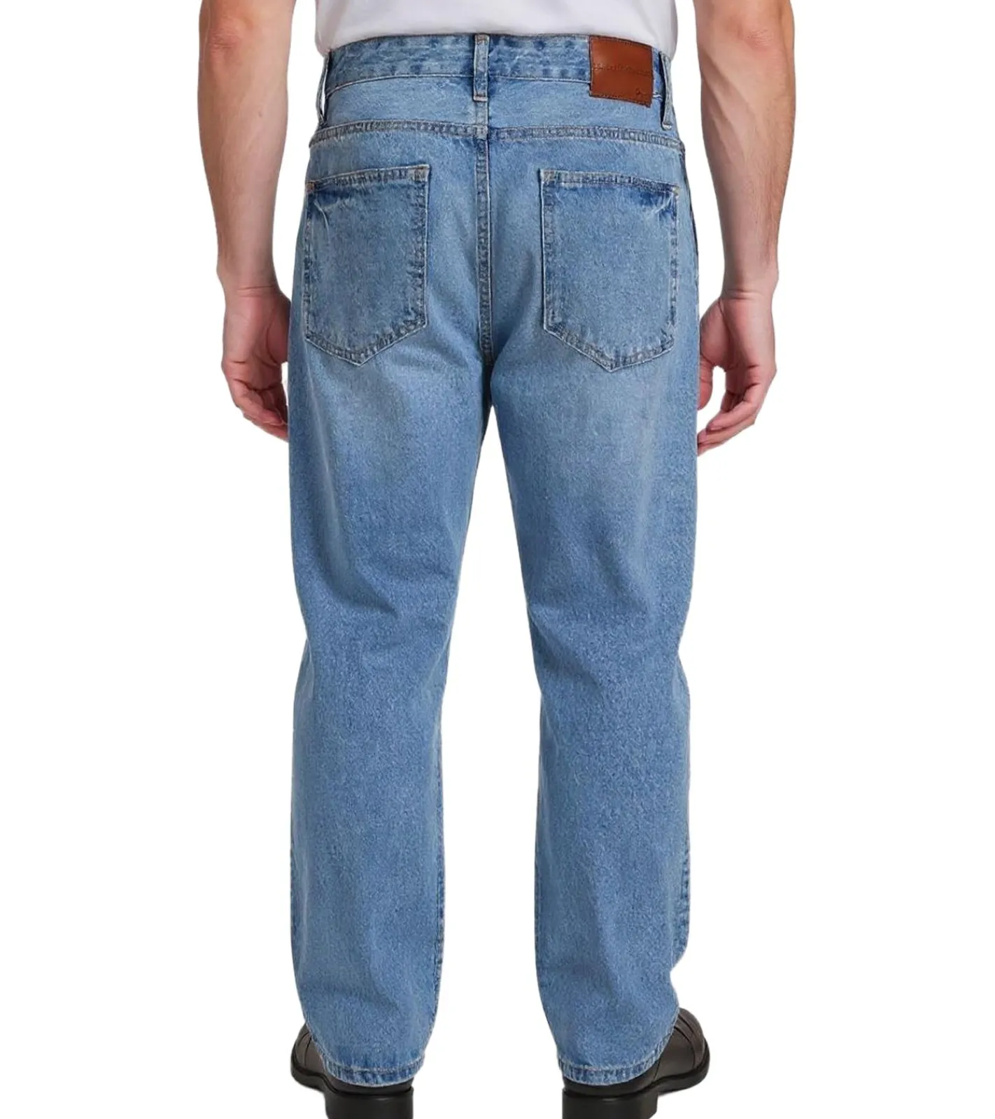 Jeans & Hosen*UNEFFECTED Loose Fit Jeans für Herren Denim-Hose im Destroyed-Look blau