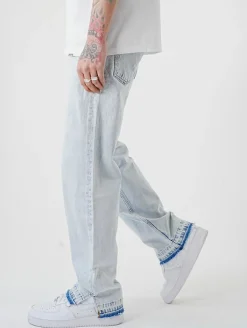 Jeans & Hosen*UNEFFECTED Weite Free Cut Loose Fit Jeans hellblau