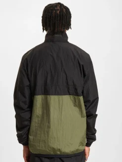Jacken & Mäntel*UNFAIR ATHLETICS Elementary Crushed Halfzip Übergangsjacken schwarz grün