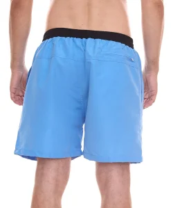 Nachtwäsche & Bademode*urban ace Herren Badeshorts schnell trocknende Bade-Hose mit Kordelzug ohne Innenslip Blau/Schwarz