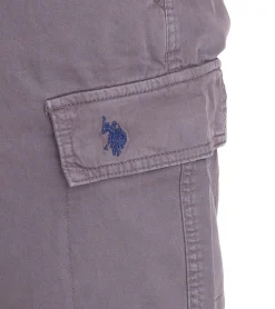 Shorts & Bermudas*U.S. POLO ASSN. Herren Freizeit-Cargo Shorts leichte Freizeit-Shorts mit U.S. Polo Stickerei kurze Hose 143 68147 52661 381 Grau