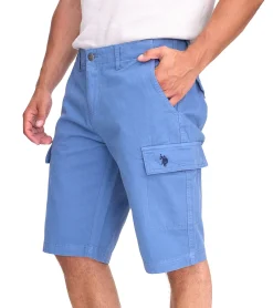 Shorts & Bermudas*U.S. POLO ASSN. Herren Freizeit-Cargo Shorts leichte Freizeit-Short mit U.S. Polo Stickerei kurze Hose 143 68147 52661 335 Hellblau