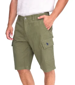 Shorts & Bermudas*U.S. POLO ASSN. Herren Freizeit-Cargo Shorts leichte Freizeit-Shorts mit U.S. Polo Stickerei kurze Hose 143 68147 52661 149 Khaki