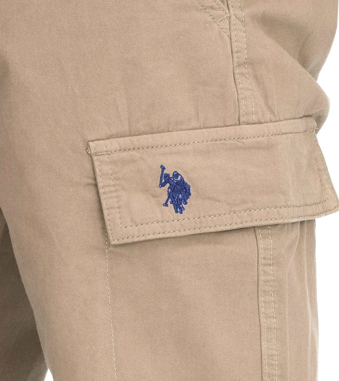 Shorts & Bermudas*U.S. POLO ASSN. Herren Freizeit-Cargo Shorts leichte Freizeit-Short mit U.S. Polo Stickerei kurze Hose 143 68147 52661 123 Beige