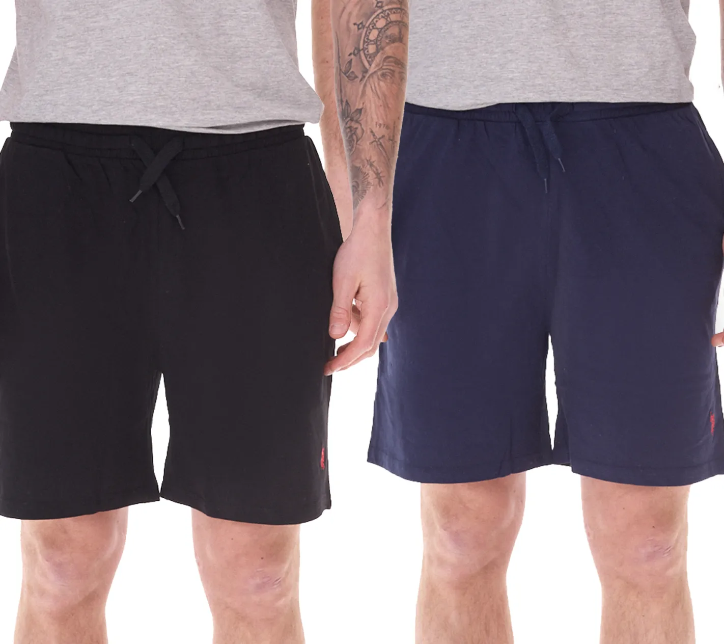 Shorts & Bermudas*U.S. POLO ASSN. Herren Freizeit- & Sport-Shorts leichte Fitness-Short mit U.S. Polo Stickerei kurze Hose US16738 Schwarz/Rot oder Dunkelblau/Rot