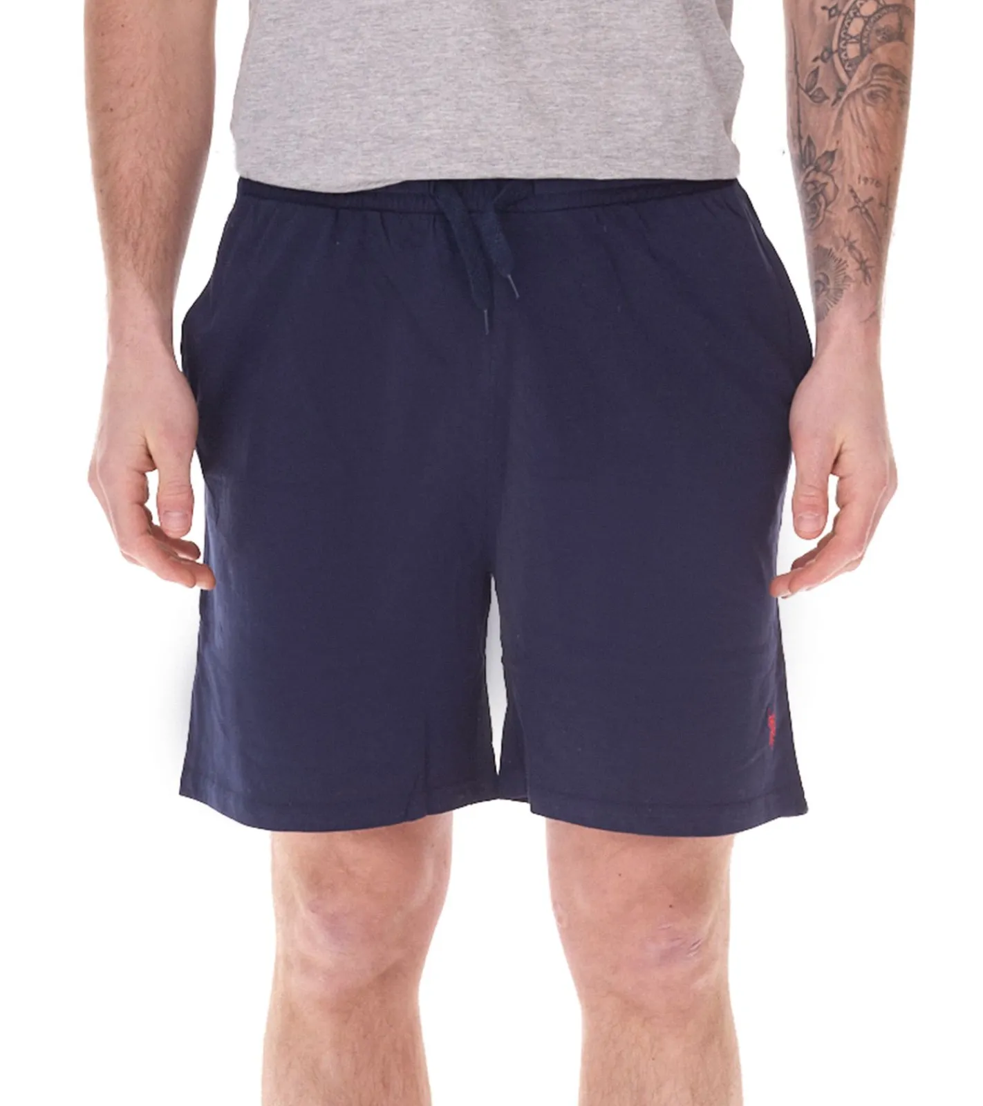 Shorts & Bermudas*U.S. POLO ASSN. Herren Freizeit- & Sport-Shorts leichte Fitness-Short mit U.S. Polo Stickerei kurze Hose US16738 Schwarz/Rot oder Dunkelblau/Rot