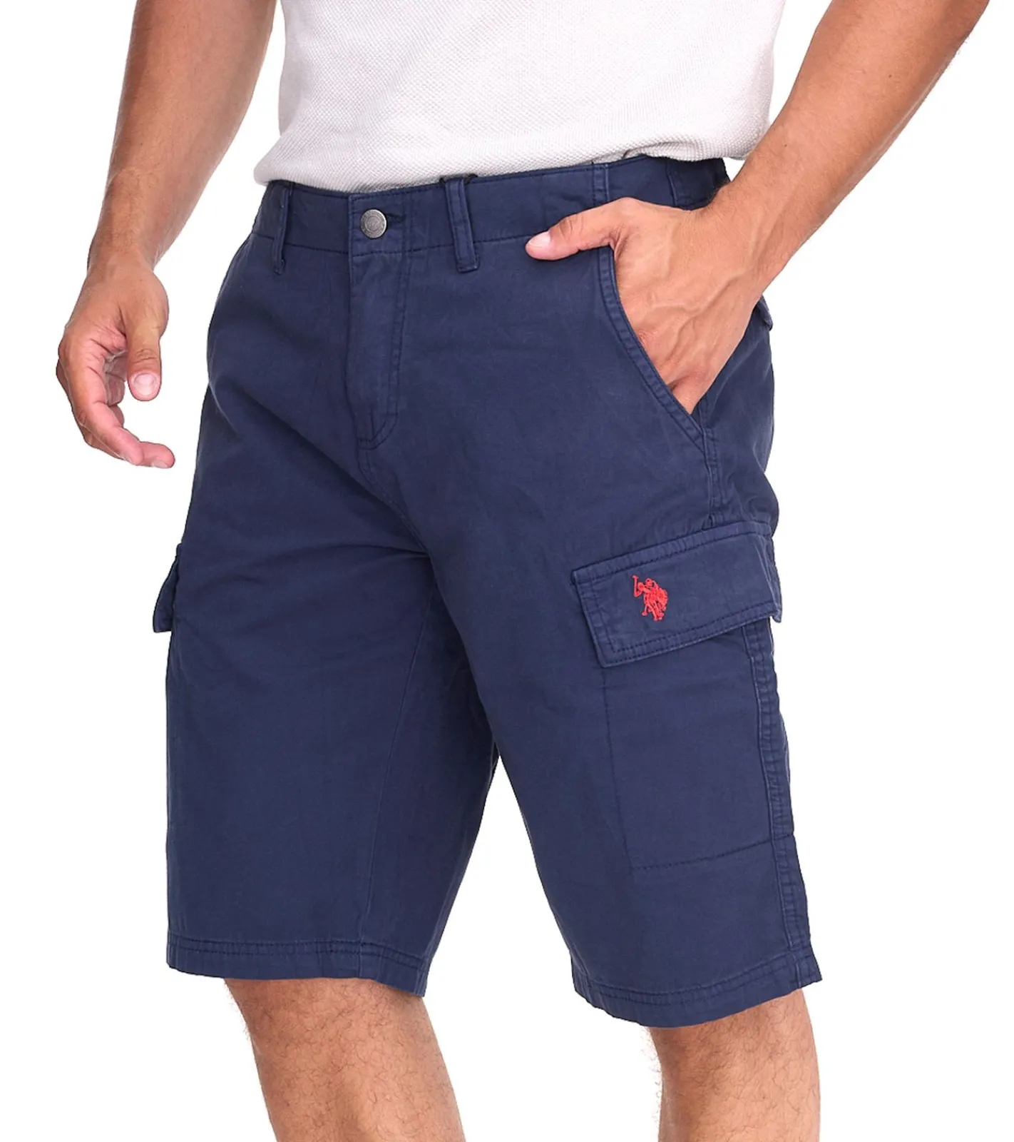 Shorts & Bermudas*U.S. POLO ASSN. Herren Freizeit-Cargo Shorts leichte Freizeit-Shorts mit U.S. Polo Stickerei kurze Hose 143 68147 52661 in Khaki, Blau, Beige oder Grau