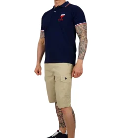 Shorts & Bermudas*U.S. POLO ASSN. Herren Freizeit-Cargo Shorts leichte Freizeit-Shorts mit U.S. Polo Stickerei kurze Hose 143 68147 52661 in Khaki, Blau, Beige oder Grau