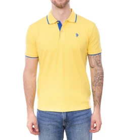 Hemden & Poloshirts*U.S. POLO ASSN. Herren Polo-Shirt schlicht oder mit farblichen Akzenten Basic-Shirt Baumwoll-Shirt Kurzarm-Shirt Gelb, Blau, Rot, Grün, Türkis, Hellblau, Schwarz