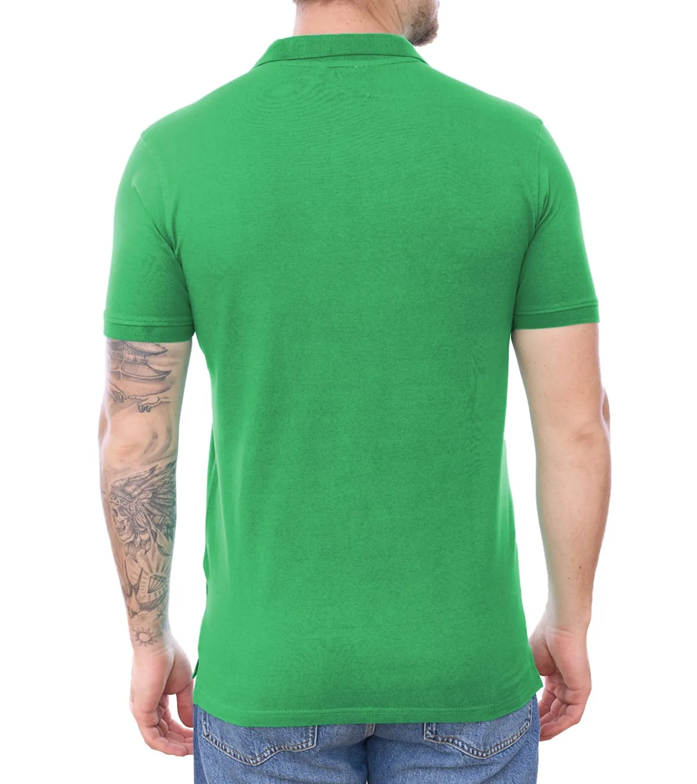 Hemden & Poloshirts*U.S. POLO ASSN. Herren Polo-Shirt Basic-Shirt Baumwoll-Shirt Kurzarm-Shirt 197 63881 52520 349 Grün