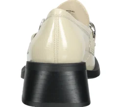 Ballerinas & Slipper*VAGABOND Damen Echtleder-Schuhe in Lack-Optik Mokassins Slipper mit Zierschnalle 5317-060-05 Beige/Silber