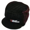 Caps & Mützen*Bio-Domes Headgear Velvet Revolver Unisex Schirm-Beanie mit Schriftzug Beanie Freizeit-Mütze KC101466VLR Schwarz/Rot