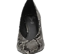 Halbschuhe & Pumps*Venturini Milano High Heels gemusterte Damen Abend-Sandaletten mit Stiletto-Absatz 1031228 Schwarz