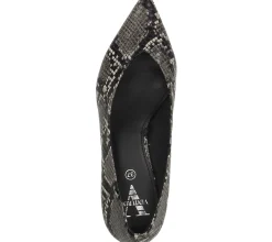 Halbschuhe & Pumps*Venturini Milano High Heels gemusterte Damen Abend-Sandaletten mit Stiletto-Absatz 1031228 Schwarz