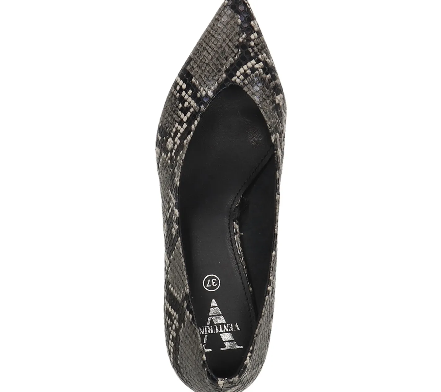 Halbschuhe & Pumps*Venturini Milano High Heels gemusterte Damen Abend-Sandaletten mit Stiletto-Absatz 1031228 Schwarz