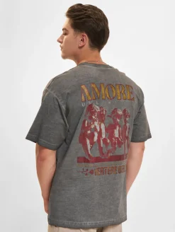 T-Shirts & Tank Tops*Vertere Berlin Amore Unltd. T-Shirts verwaschen schwarz