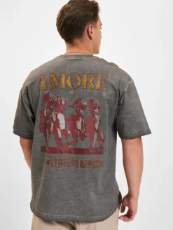 T-Shirts & Tank Tops*Vertere Berlin Amore Unltd. T-Shirts verwaschen schwarz