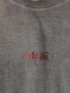 T-Shirts & Tank Tops*Vertere Berlin Amore Unltd. T-Shirts verwaschen schwarz