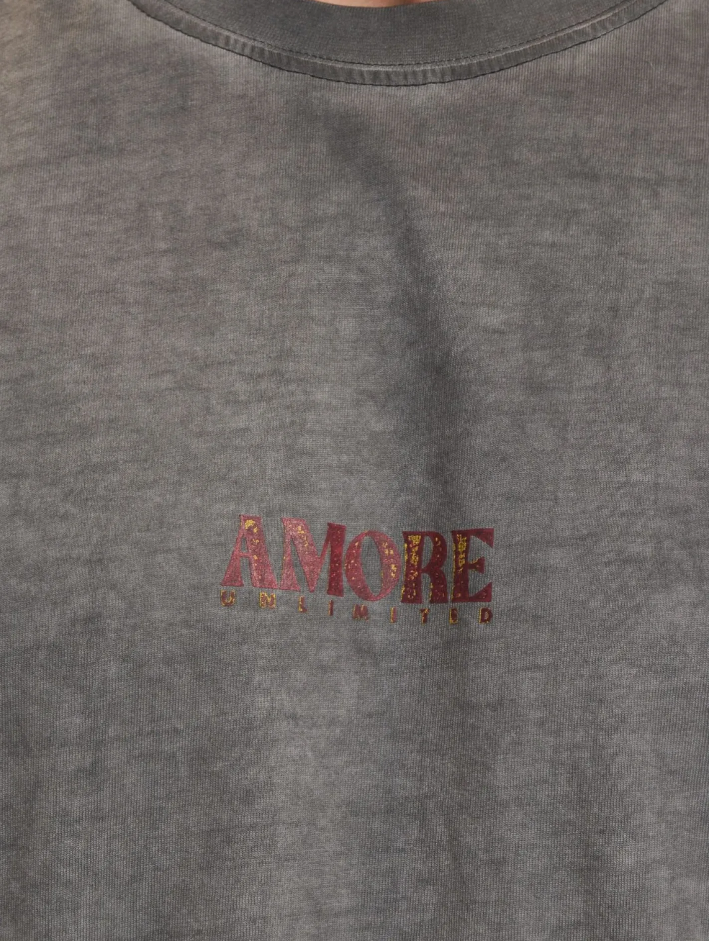 T-Shirts & Tank Tops*Vertere Berlin Amore Unltd. T-Shirts verwaschen schwarz