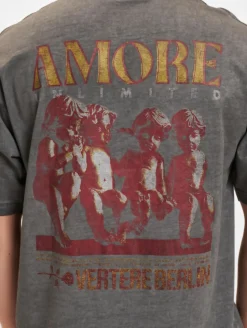 T-Shirts & Tank Tops*Vertere Berlin Amore Unltd. T-Shirts verwaschen schwarz