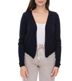 Strickjacken & Cardigans*vestino Damen Bolero Strick-Jacke mit schmalen Rippbündchen Cardigan 901318 Navy