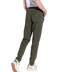 Hosen & Jeans*vestino Damen Jogg-Pant mit Vintage-Färbung Stoff-Hose mit Zipp-Taschen 901579 Grün