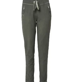 Hosen & Jeans*vestino Damen Jogg-Pant mit Vintage-Färbung Stoff-Hose mit Zipp-Taschen 901579 Grün