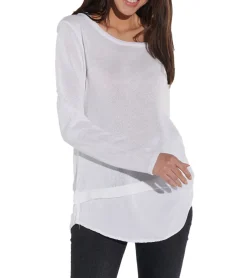 Sweater & Pullover*vestino Damen Strick-Pullover Baumwoll-Pullover Freizeit-Sweater 2 in 1 Style 900498 Weiß