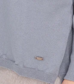 Sweater & Pullover*vestino Damen Sweat-Pullover mit Rundhals-Ausschnitt Ausgeh-Pullover Freizeit-Sweater 901038 Grau