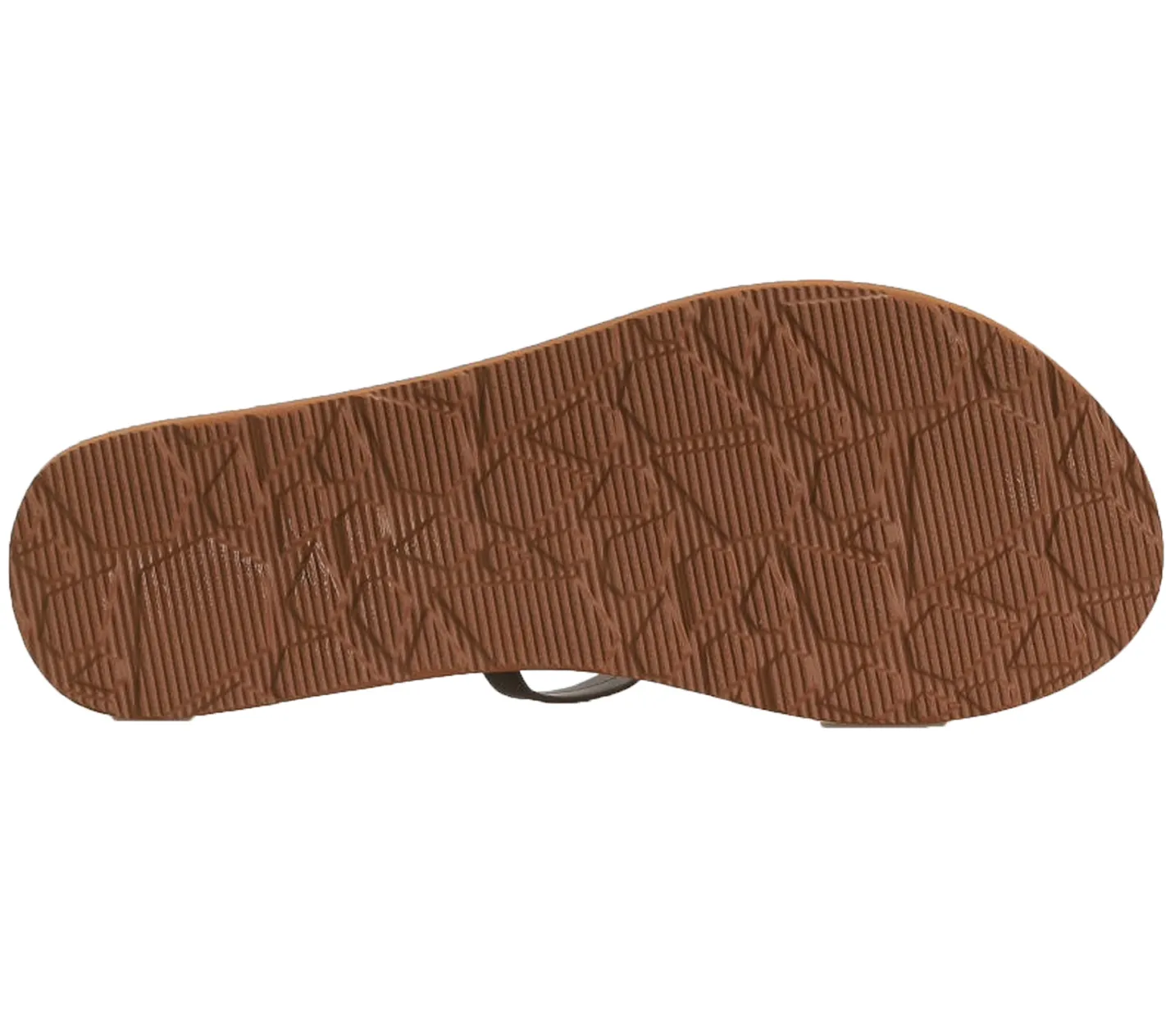 Zehentrenner & Sandalen*VOLCOM New School II Damen Zehen-Trenner mit EVA Fußbett Sommer-Latschen W0812004 BRN Braun