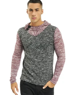 Sweater & Pullover|Pullover & Sweater*vsct 2 Btn Hooded Moulinee 2 Colour Hoodie rot