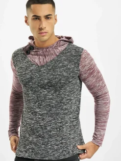 Sweater & Pullover|Pullover & Sweater*vsct 2 Btn Hooded Moulinee 2 Colour Hoodie rot