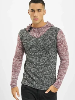 Sweater & Pullover|Pullover & Sweater*vsct 2 Btn Hooded Moulinee 2 Colour Hoodie rot