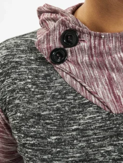 Sweater & Pullover|Pullover & Sweater*vsct 2 Btn Hooded Moulinee 2 Colour Hoodie rot